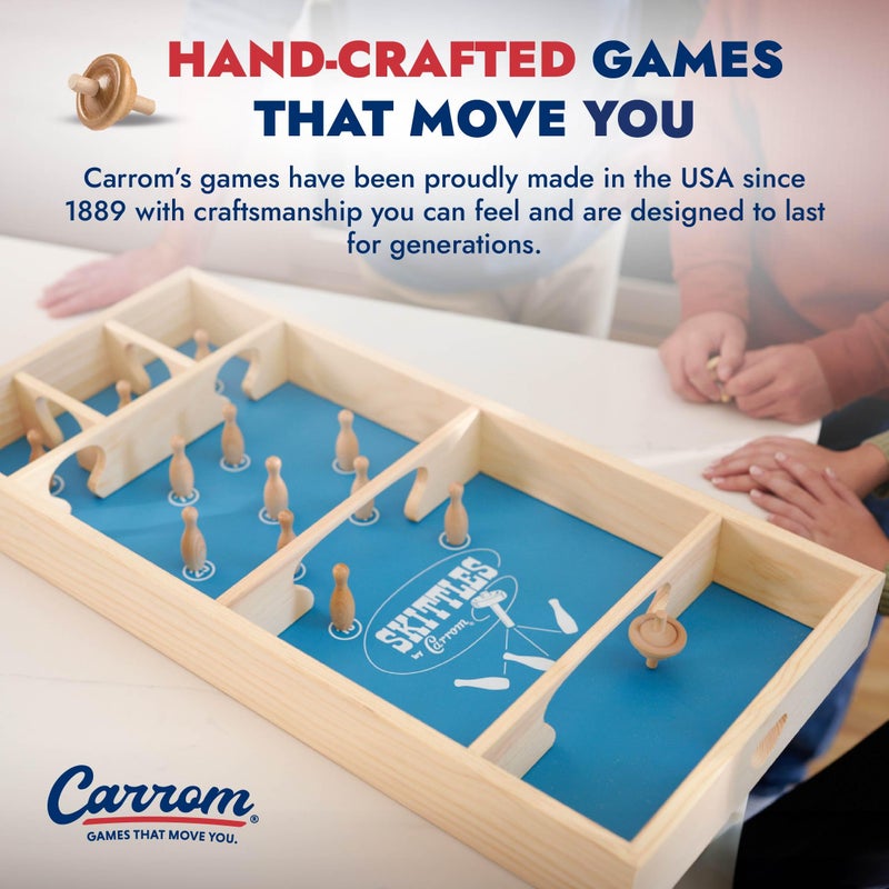 Carrom لعبة كاروم سكتلز - ألعاب لوحية كبيرة للبالغين والأطفال - ألعاب عائلية خشبية لليلة العائلة - ألعاب داخلية وخارجية للعائلة - Image 4